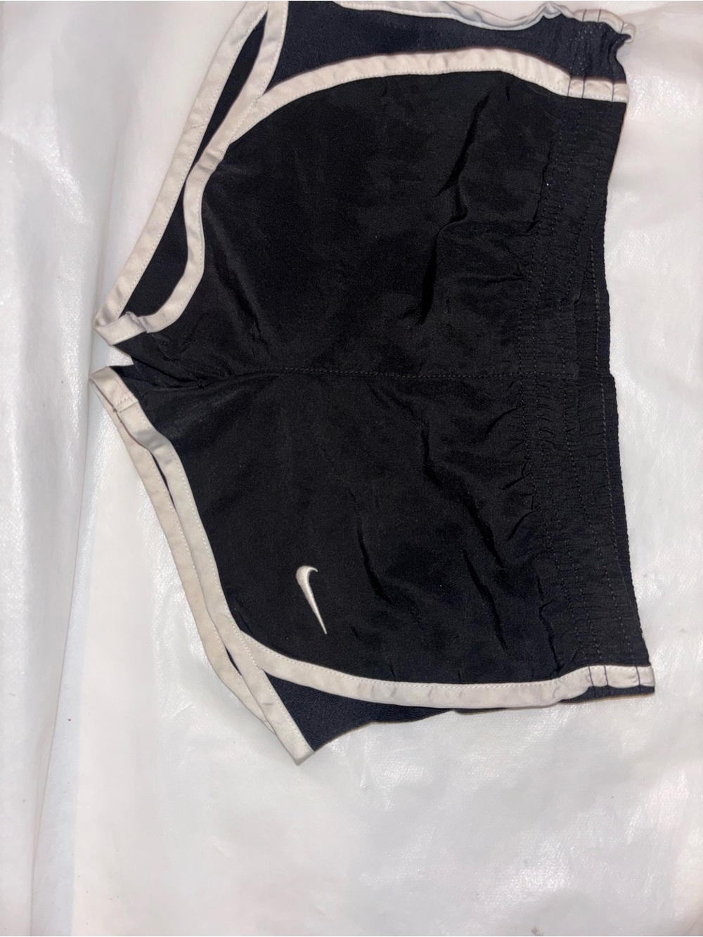 Nike Black Athletic Shorts with White Trim